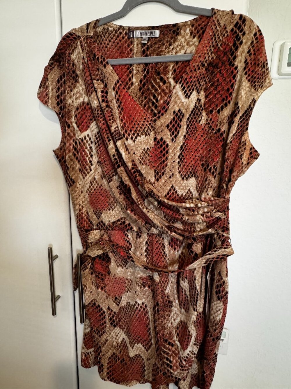 Women's Size XL Snake Print Stretchy Dress
